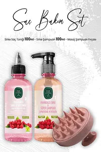 Eyüp Sabri Tuner Pink Vinegar Raspberry Shampoo - 100 Ml, Hair Tonic and Massage Shampoo Brush