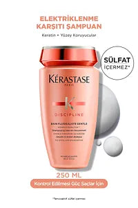 Kerastase Discipline Bain Fluidéaliste Electri For Sulfate Free Difficultly Styled Hair With Control 2